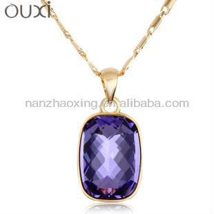 Luxury Rhodium plated women jewelry necklace fashion