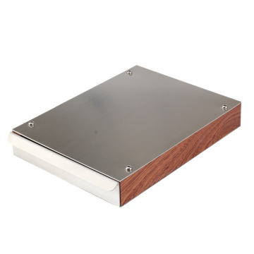 matte finishing wooden side coffee knock box drawer