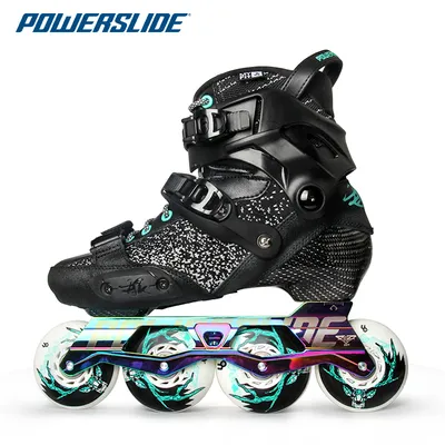 Powerslide Evo: High-End Carbon Fiber Freestyle Inline Skates with Advanced Flashing Rollers