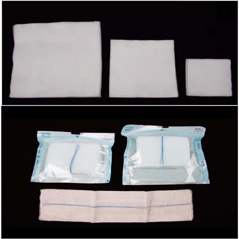 Disposable White Absorbent Sterile Cotton Medical Gauze Swab