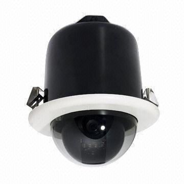 Indoor Ceiling-mounted CCTV PTZ Speed Dome Camera with Baud Rate from 1200 to 9600bps/OSD Function