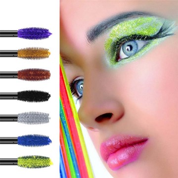 China Custom 7 Color Waterproof Long-Lasting Silk Fiber Mascara for Thick Eyelashes