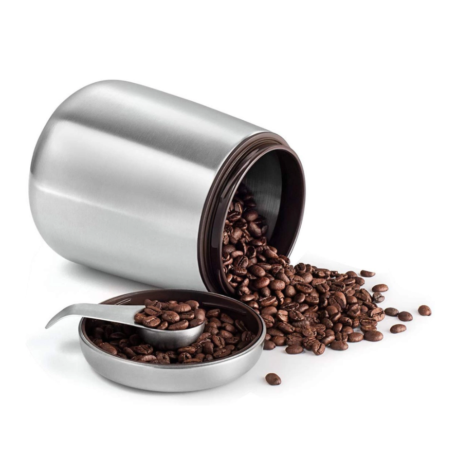 Small size stainless steel coffee storage canister