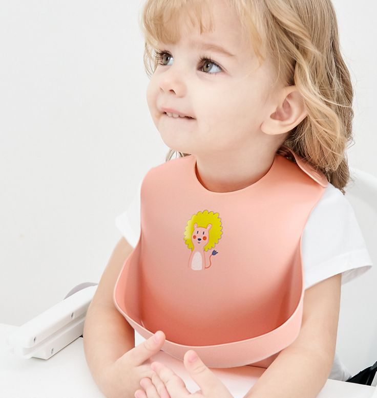 Animals Printed Silicone Adjustable Fits Bib