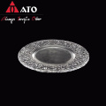 Round clear Glass Food Plate Glass Container