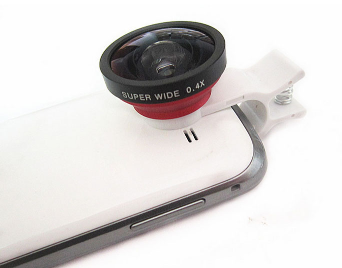 Clip Universal 0.4X Super Wide Angle Conversion Lens for iPhone Samsung