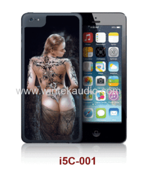 Iphone5c coperchio con foto 3d, pc caso gommato.