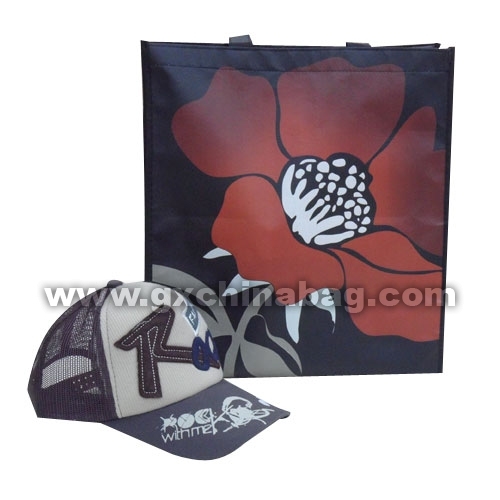 GX2012043 Shopping Bag 4 sides big flower $ text logo print