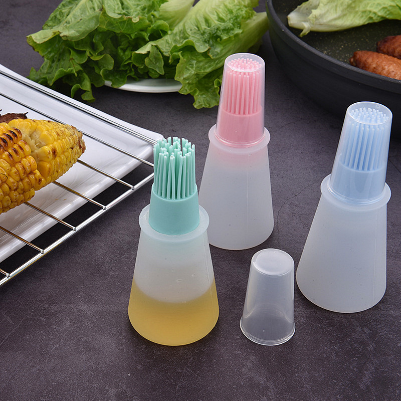 3 Colors high temperature resistance oil bottle high quality food grade silicone Oil Brush Cake Butter Bread Kitchen Tools