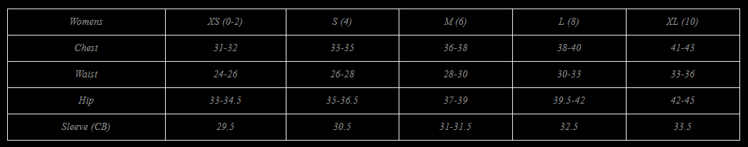 Shirt Sizes