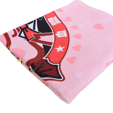 Custom High Quality Cheap cartoon animal Printing Four Season Wearable flannel throw blanket