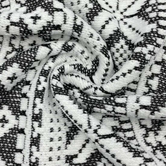 Soft Pure Polyester Chenille Jacquard Fabric