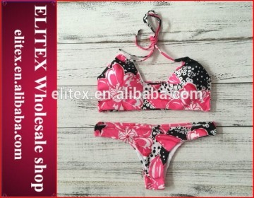 online wholesale night flower sexy print bikinis woman swimwear 2017 CK349