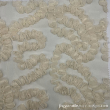 Lace Ribbon Embroidered Fabric