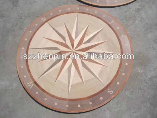 compass medallion parquet marquetry hardwood medallion