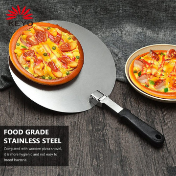Modern Round Extra Large Pizza Spatula Folding Handle Stainless Steel Pizza Peel