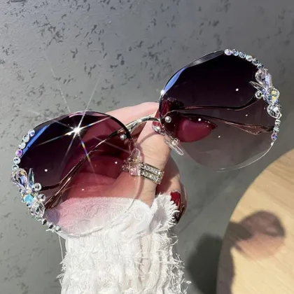 2024 Women's Diamond Sunglasses - Fashion Eyeglasses for Girls and Ladies