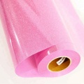 T-shirt in vinile con stampa a caldo a caldo con glitter scintillante in PVC Holo rosa 0,5x25m