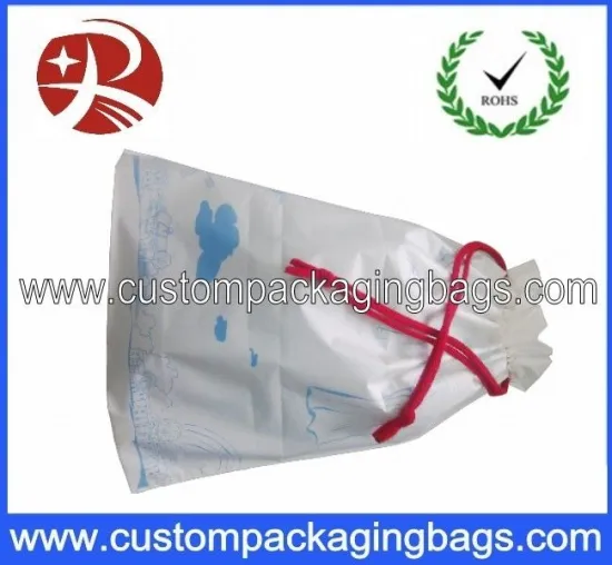 Promotional Cotton Drawstring Plastic Bags Easy Handle For Shopping