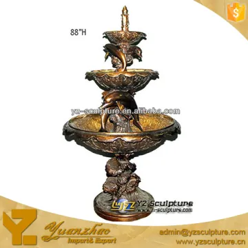 high quality outdoor small brass fountain of dolphin for sale