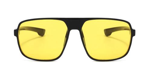 Gele wrap rond nachtzicht bril om te rijden