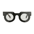 Frosted Matte Black Buffalo Horn Eyeglasses Frame