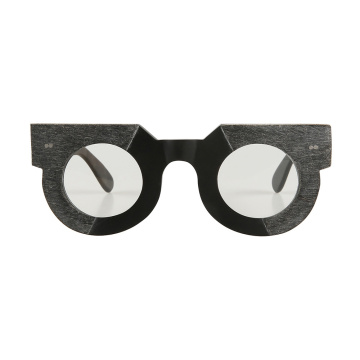 Artisanal Avant-Garde Geometric Spliced Buffalo Horn Glasses