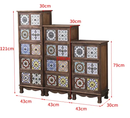 Wooden Accent Living Room Storage Cabinet