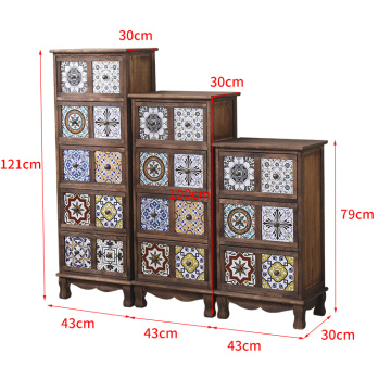 Wooden Accent Living Room Storage Cabinet