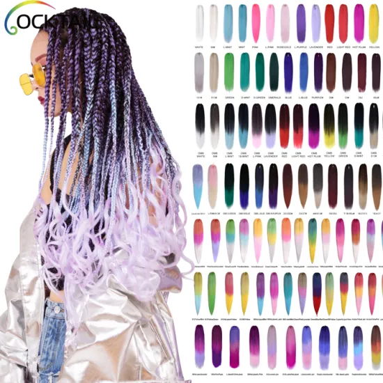 Pre Stretched Braids Hair 22 Inch Hot Water Setting Synthetic Fiber