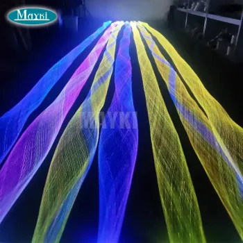 LED Fiber Optic Mesh Lights for Outdoor Tree and Garden Decor
