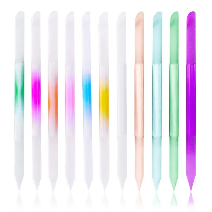 Washable Double-Head Colorful Nano Glass Nail File & Polish Tool