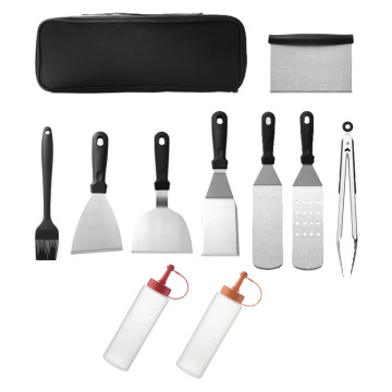 Camping Stainless Steel Barbecue Kit Outdoor Barbeque Teppanyaki Grill Accessories BBQ Tool Set