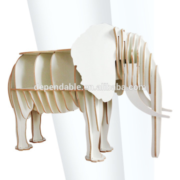 664 wood animal bookcase