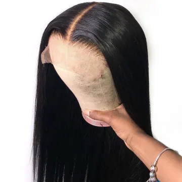 HD 4x4 Lace Front Wig Vendor Wholesale Cambodian Virgin Cuticle Aligned Human Hair Full Lace Frontal Closure Wig Pre Plucked