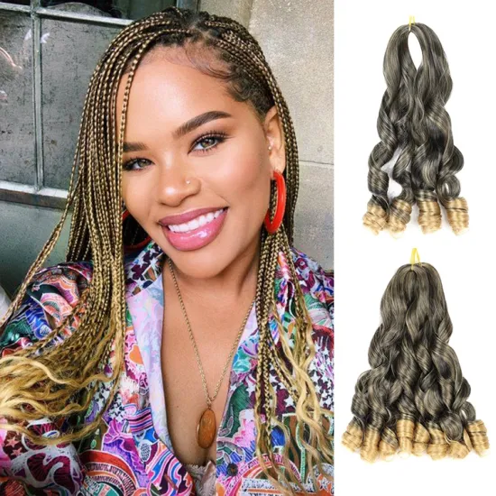Vigorous loose wave wigs synthetic braiding hair color hair packaging custom logo wholesale tape handmade hair braid extensions