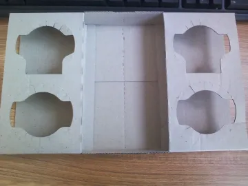 Take away white disposable paper cup holder with 4 cups for Australia