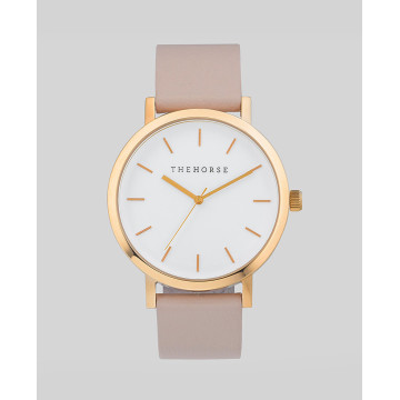 logos brand case stainless steel rose gold woman watch
