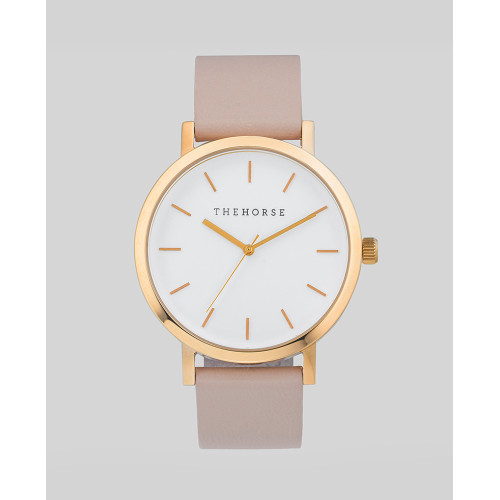 logos brand case stainless steel rose gold woman watch