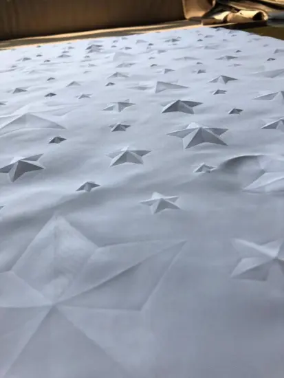 star 3d emboss polyester microfiber fabric