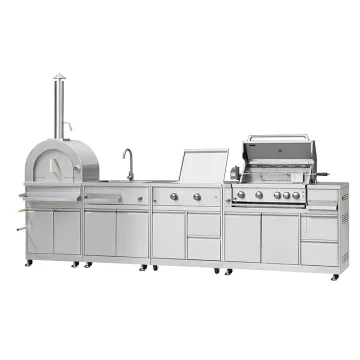 natural alfresco Outdoor camping stainless steel modular kitchen island professional sink gas bar propane bbq grills barbecue