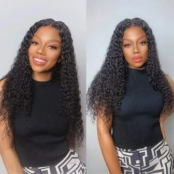 Full Lace Human Hair Wigs Hd Lace Front Water Wave 13X6 Transparent Wig Cuticle Aligned Virgin Hair 36 Inch Water Wave Lace Wig