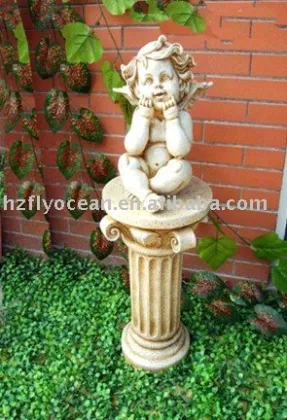 FO-6303 Polyresin angel(cherub) sculpture,garden ornaments statue,outdoor decorations