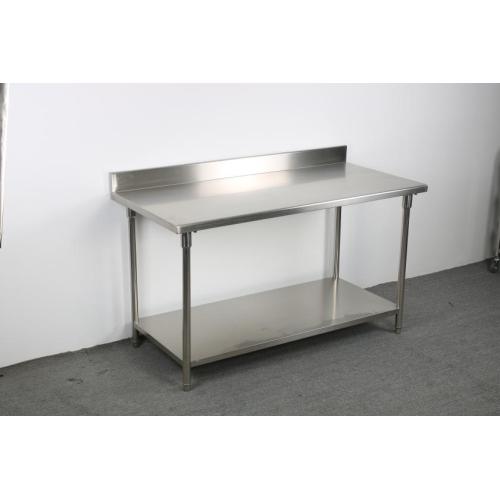 Customizable double layer worktable with back