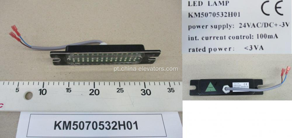 Lâmpada LED KM5070532H01 para pente de escada rolante KONE