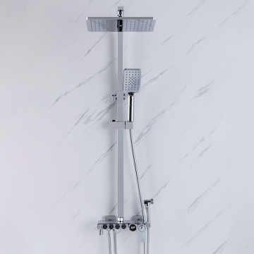 Badezimmer Duschsystem 4 Funktionstemperatur LED Digitale Smart Thermostatische Duschschubstet