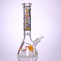 35cm / 13.8in, Hippiesglass, girazi Beaker Bong neCartoon Stickers, Borosilrate Girazi Mvura Pipe, girazi Bong, Glass Hookah