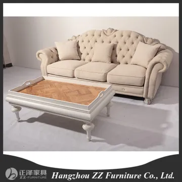 2015 french provincial two seat tufted sofa