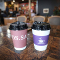 Xícaras de café ecológicas com design de borda curva
