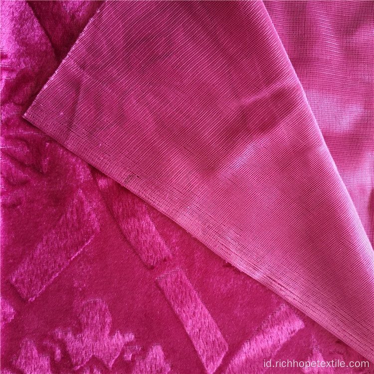 Fashion Velvet African Garment Fabric Rajutan 100% Polyester